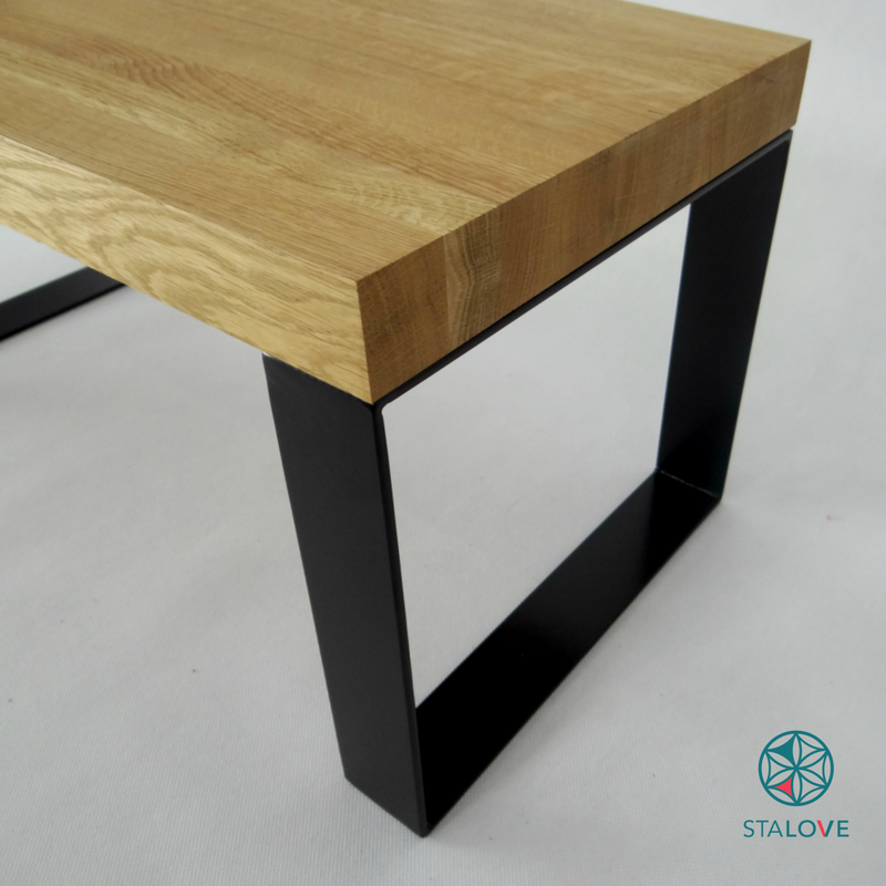 Thumbnail: Simple and Sleek Industrial Table Legs (set of 2). Metal legs for dining table.