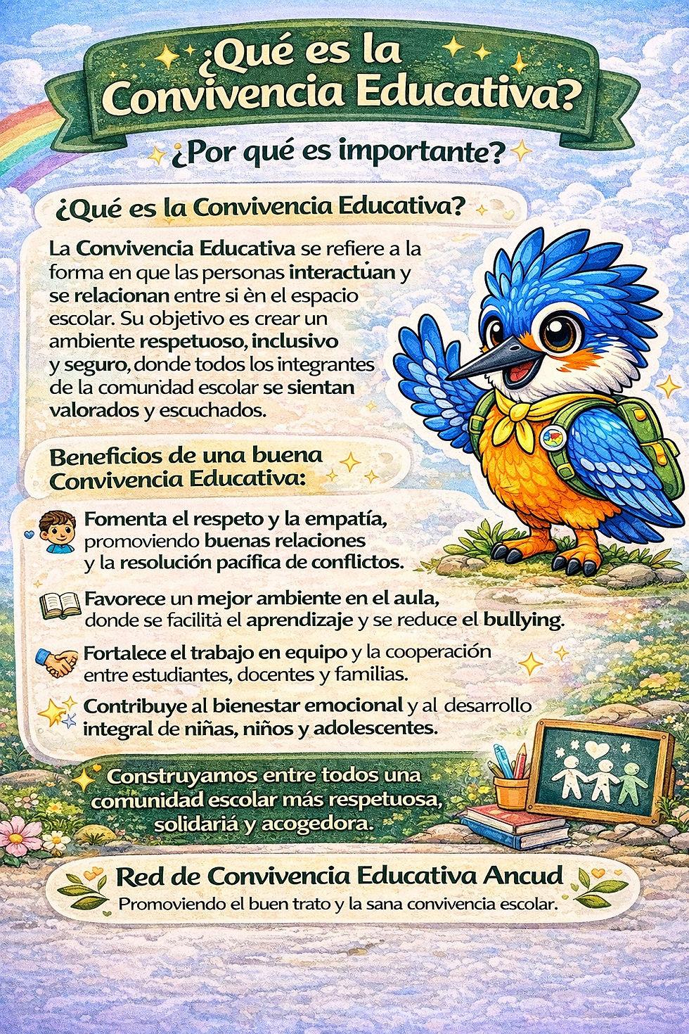 Afiches informativos Convivencia Escolar