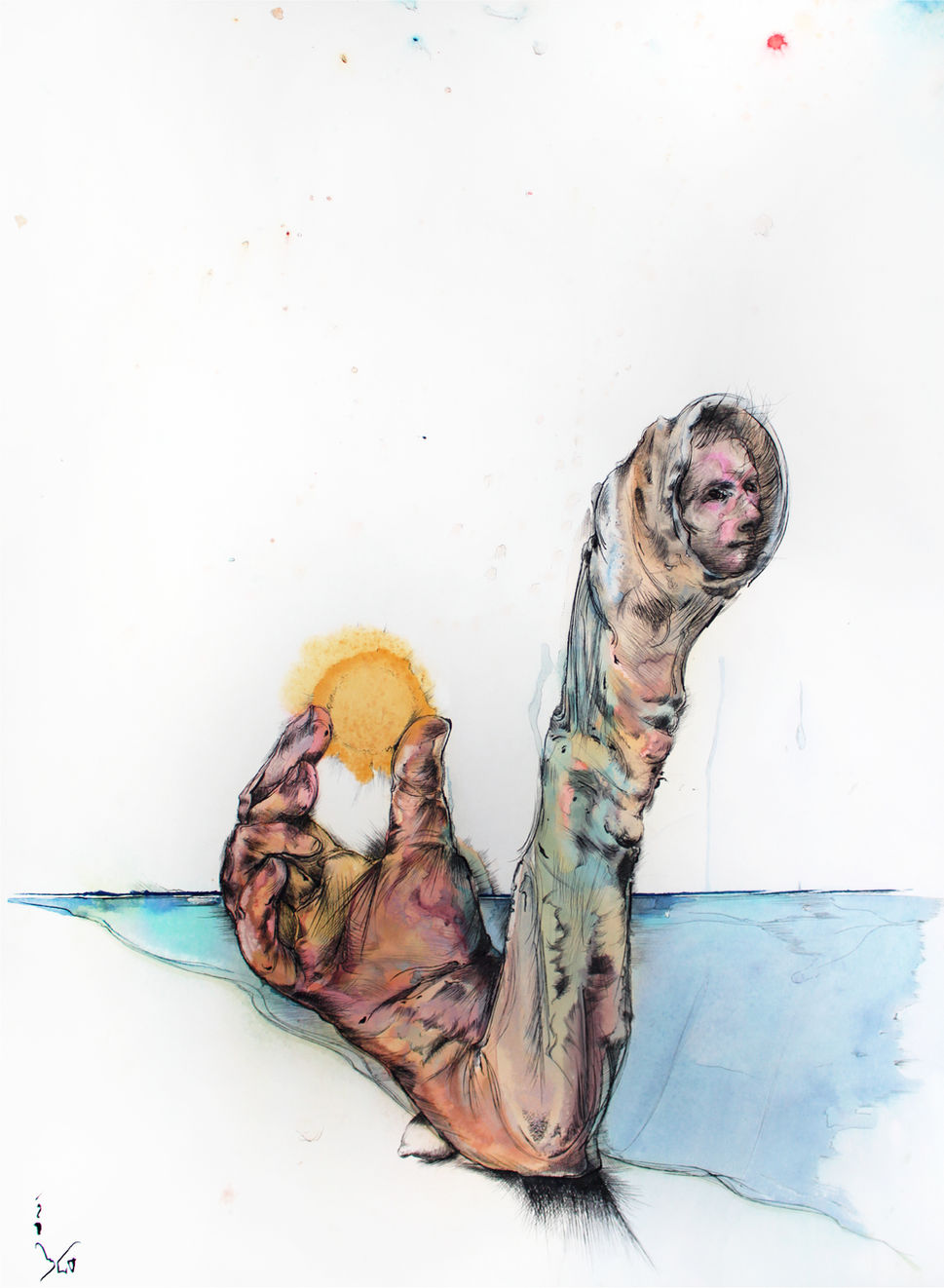 Тоurist, ink on paper, 107 x 85 cm, 2020. 

Price on request