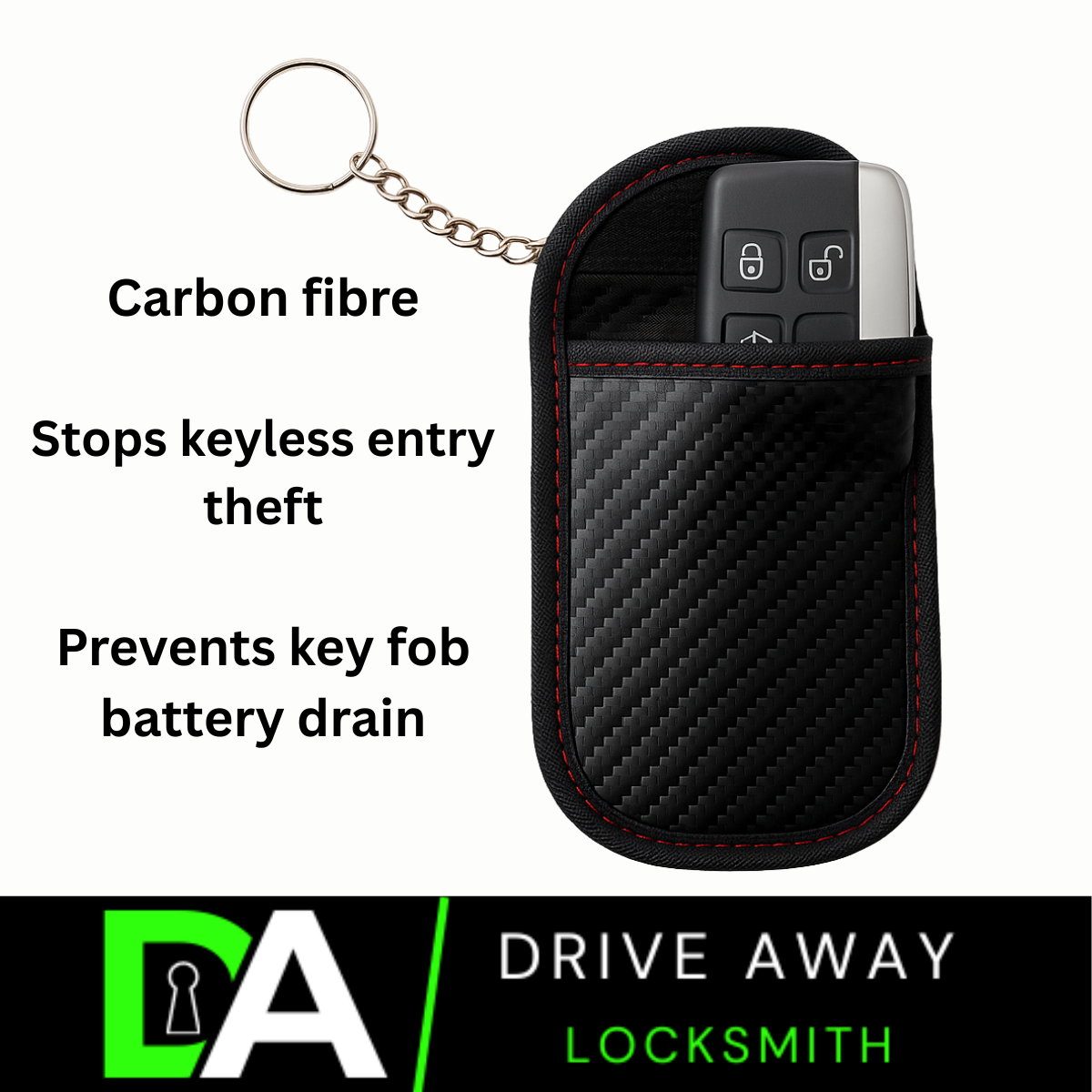 Black Faraday Pouch carbon fibre