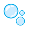 Blue Bubble Graphic symbolizing the squeaky clean services provided to homes and offices in south florida 