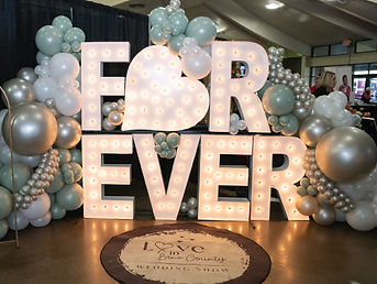 photo of a light display at a eugene wedding expo
