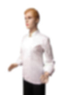 Chaqueta de Chef Mujer blanca con filos verde