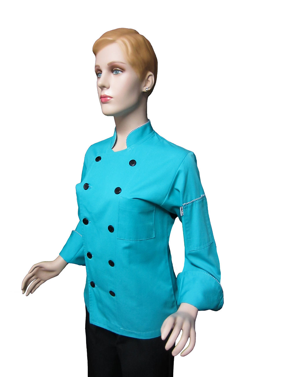 Chaqueta de Chef Mujer Turquesa