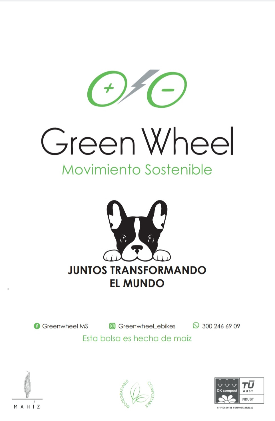 Bolsa Biodegradable y Compostable x 30 UND