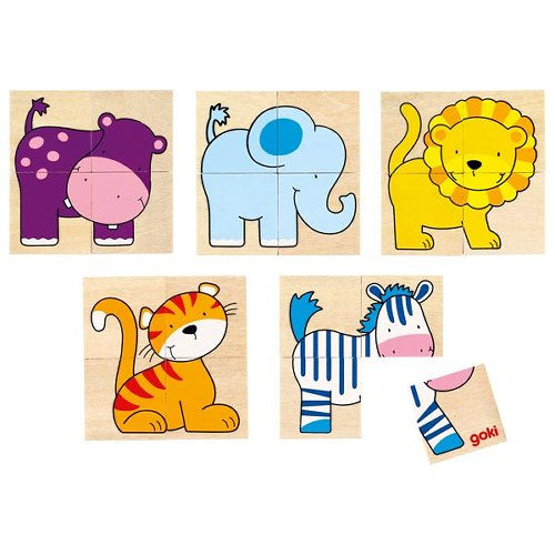 Goki - Puzzle in legno animali