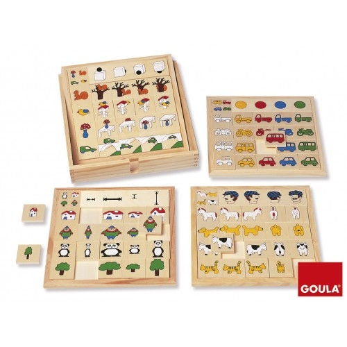 Goula - Puzzle di associazione , aggettivi e posizioni
