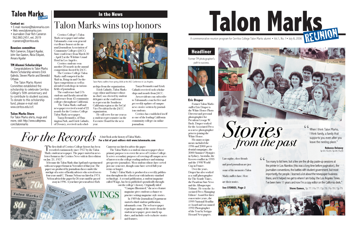 Talon Marks Reunion Newsletter