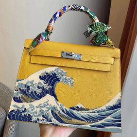 Hermes Kelly Bespoke Hand Paint by Artisan