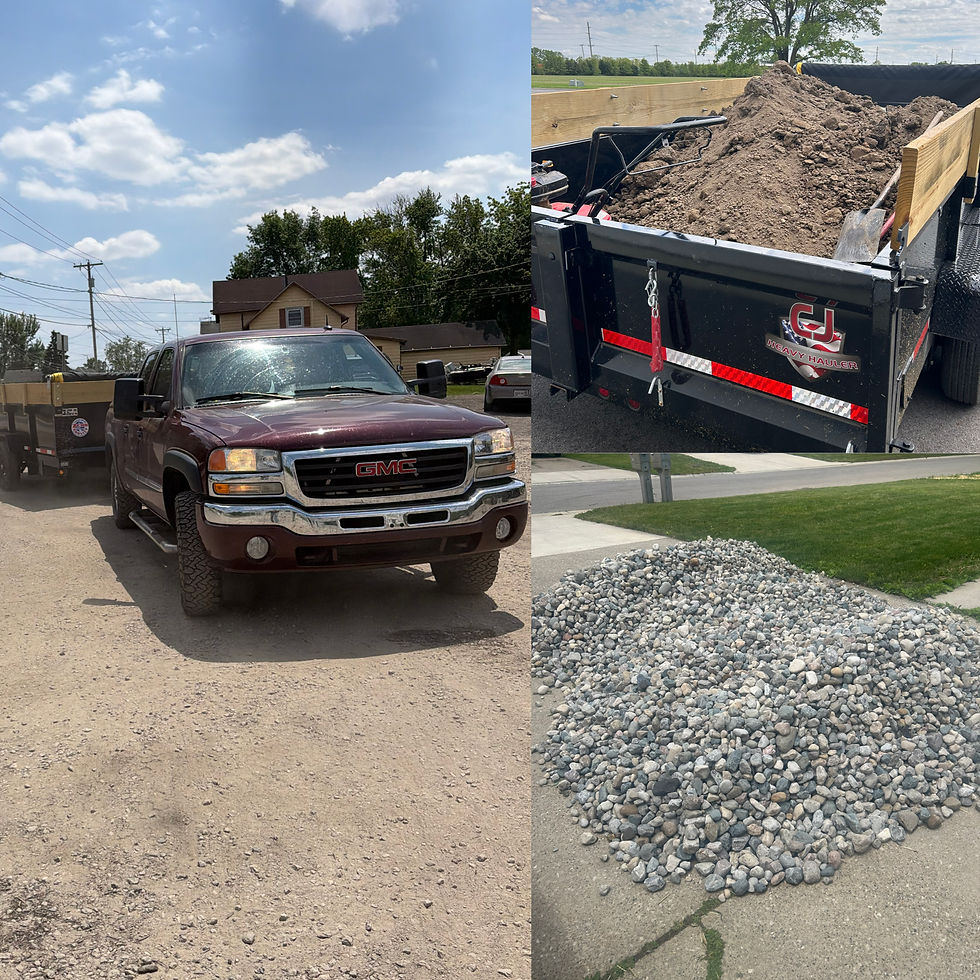 Material Hauling services showing materials hauled