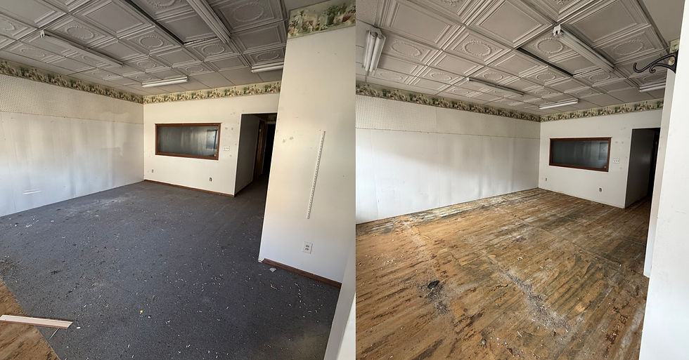 full service cleanout featuring carpet removal
