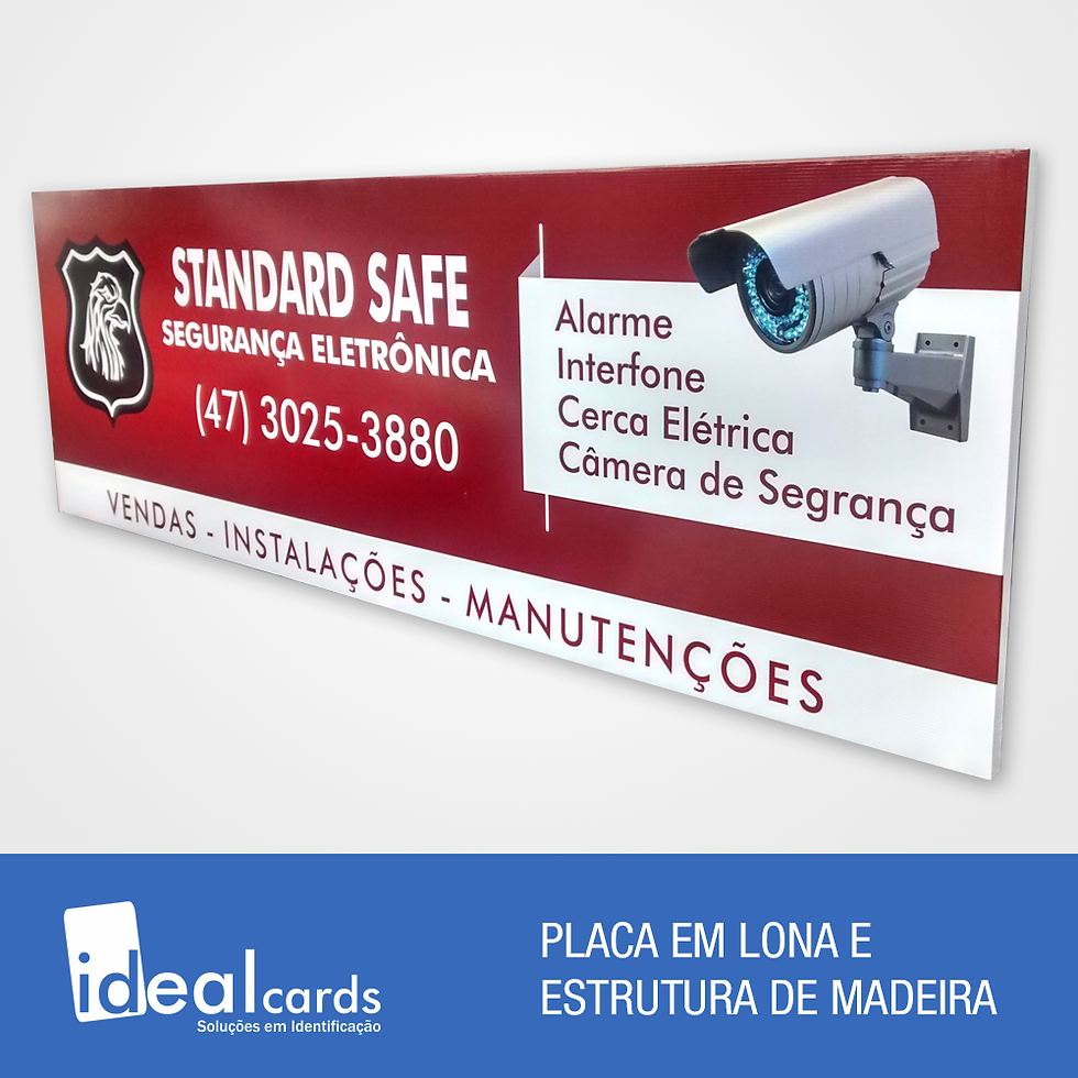 Placa em Lona