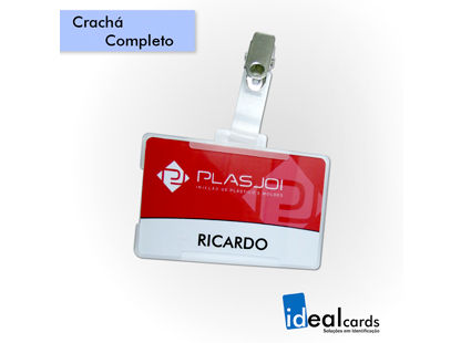 Crachá com Protetor Horizontal