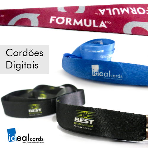 Cordões digitais para crachás
