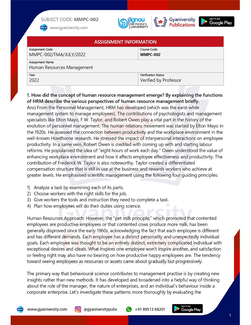 Thumbnail: MBF 1st Semester Solved Assignment Combo (2022-23)