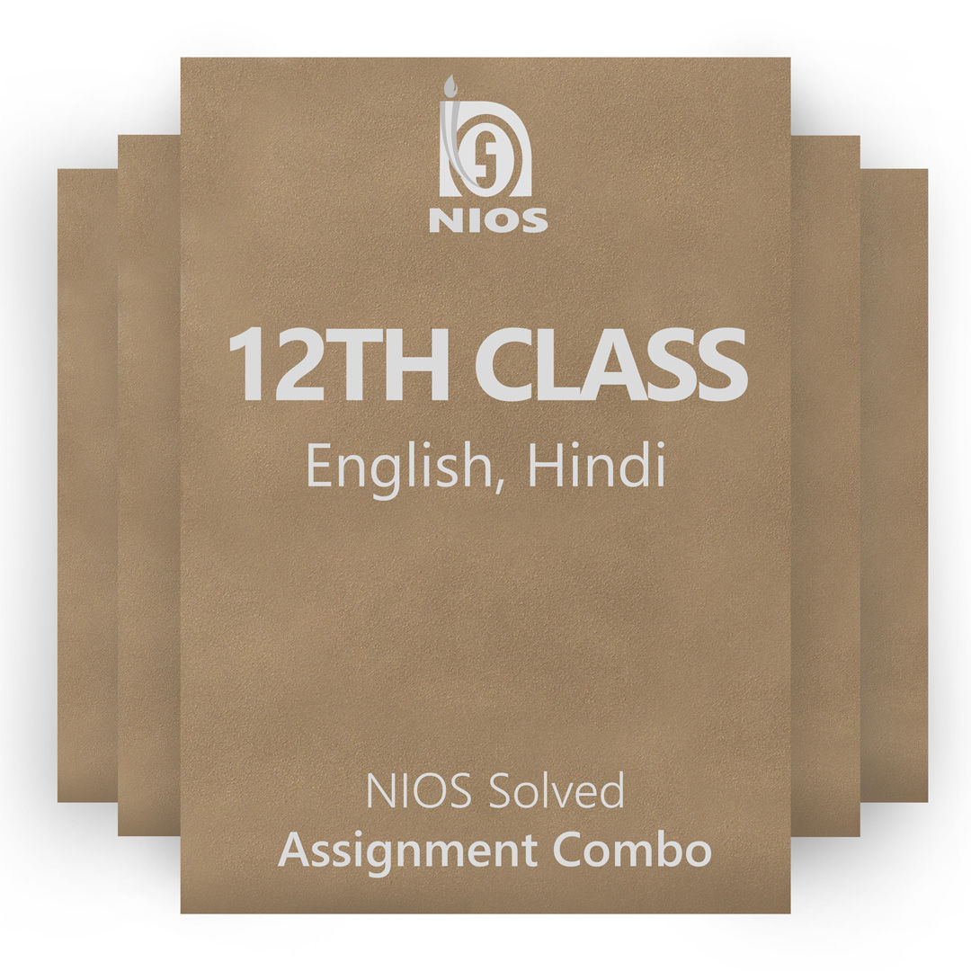 12th Standard English and Hindi NIOS Solved Assignment Combo (2025-26)