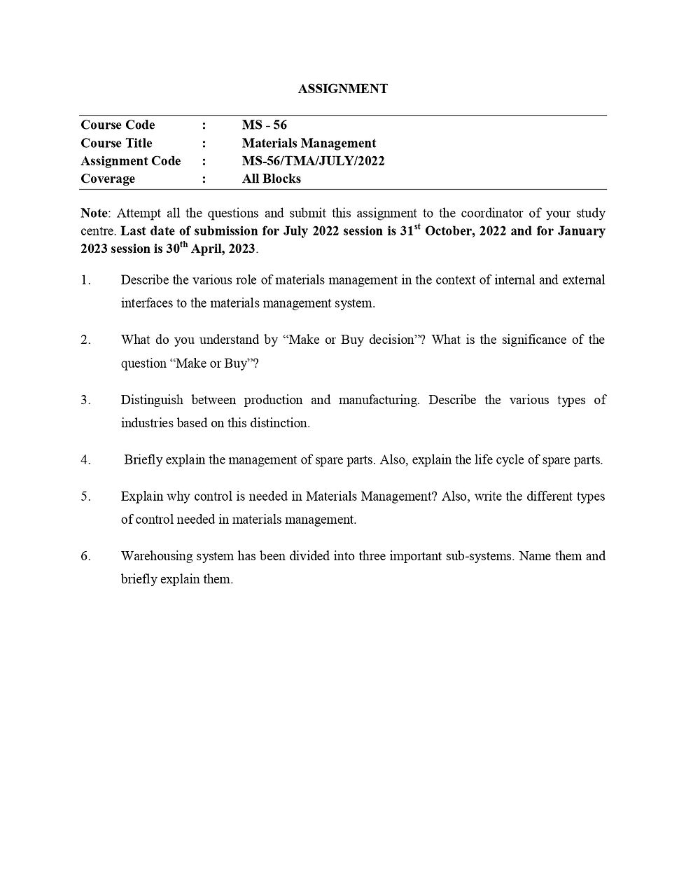Thumbnail: MS-56: Materials Management (2023)