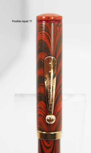 Waterman Ideal #7 Red Ripple Fountain pen (040225-JN-Wat. 56