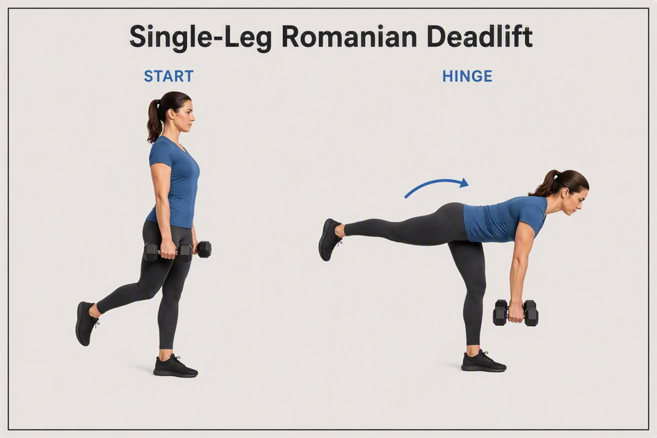 single leg romanian deadlift