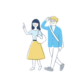 観光客　イメージイラスト