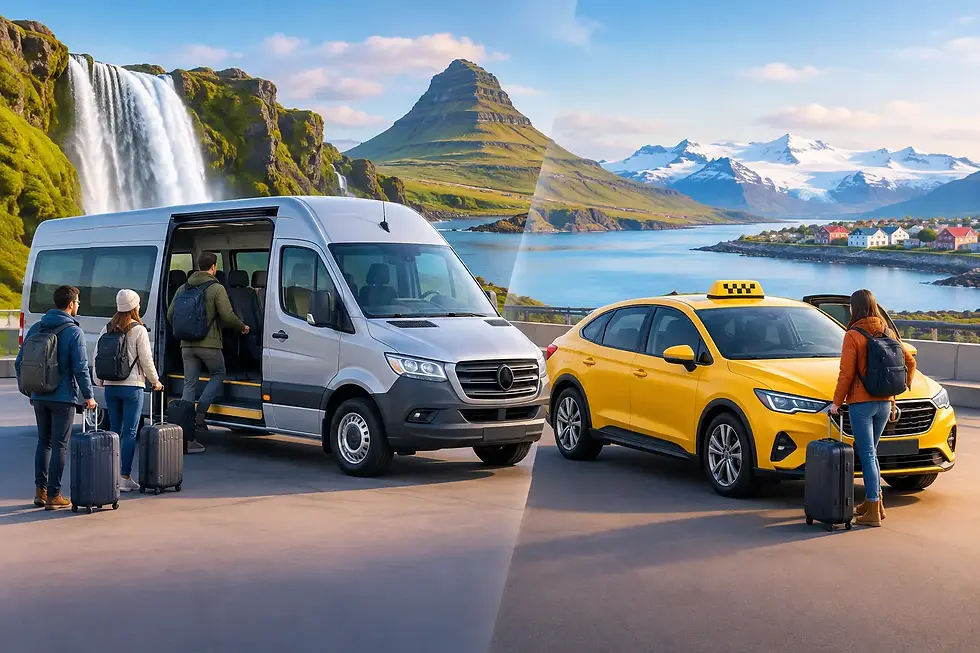 Shared Shuttle Versus Taxi for Iceland Travel