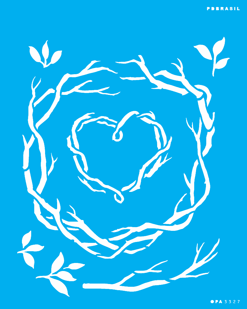Stencil PD Brasil Guirlanda de Galhos