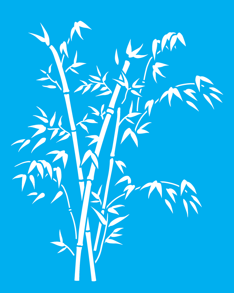 Stencil Bambu Chines