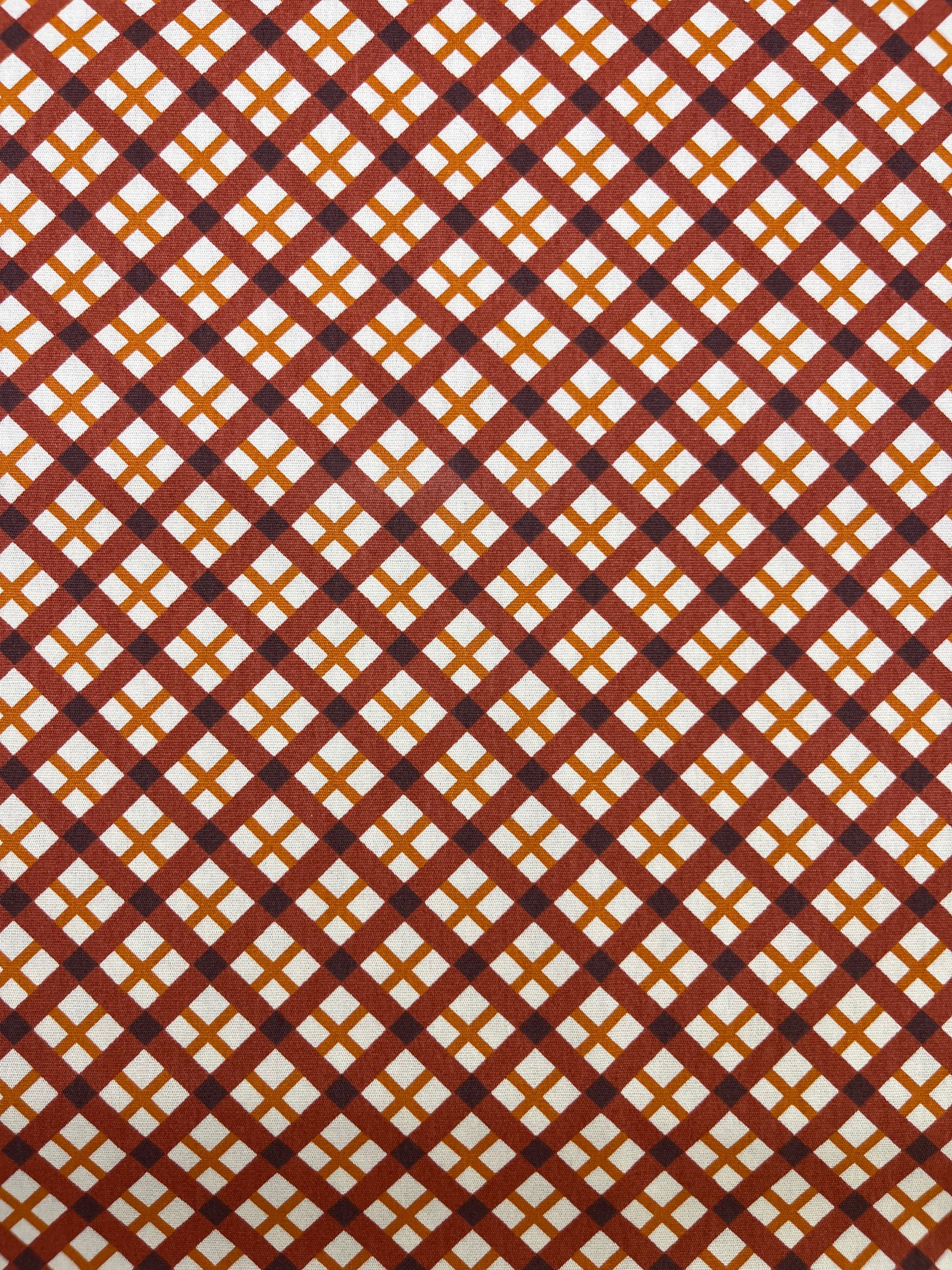 Tricoline Harvest Xadrez Laranja