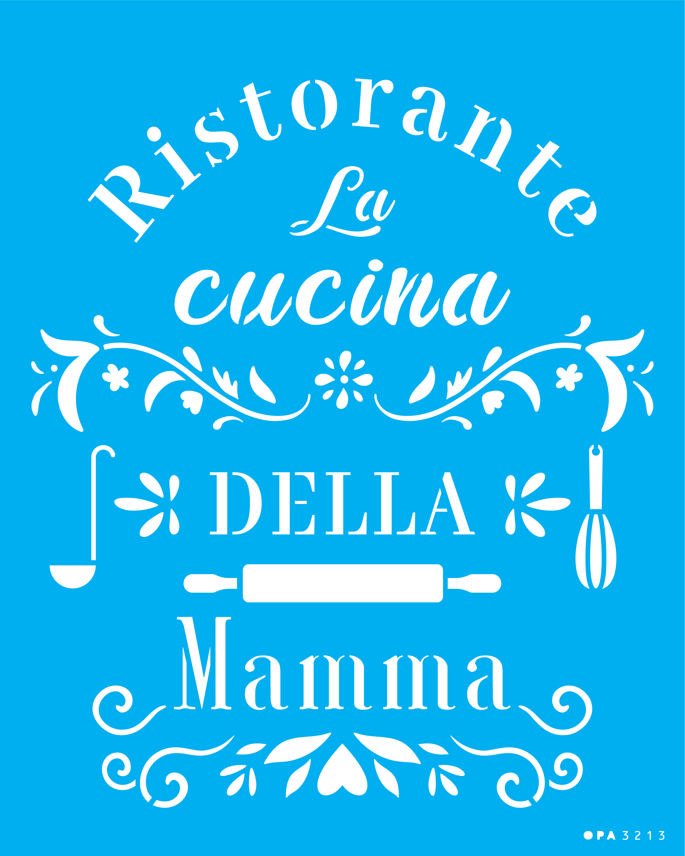 Stencil Frase Ristorante La Cuccina