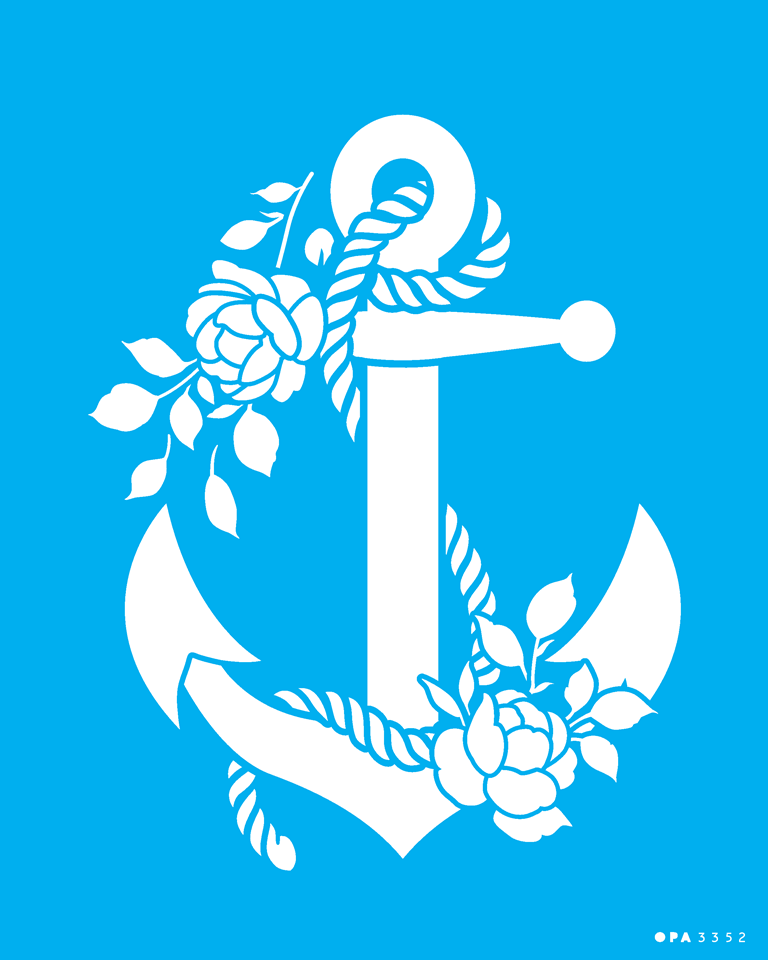 Stencil Ancora e Rosas