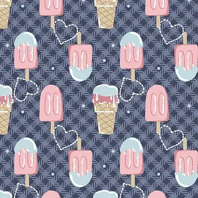 Tricoline Sorvetinhos Marinho