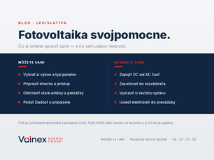 Fotovoltaika svojpomocne — čo si smiete spraviť sami a čo nie