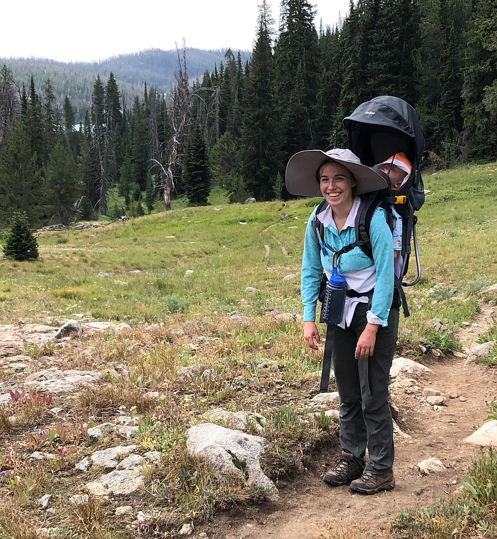 Elisabeth hiking in the mountains