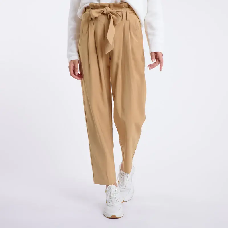 Thumbnail: Vooraanzicht Zara Pantalon Beige
