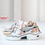 Thumbnail: Zijaanzicht DWRS Sneakers Jupiter Denim Rosé Jeans