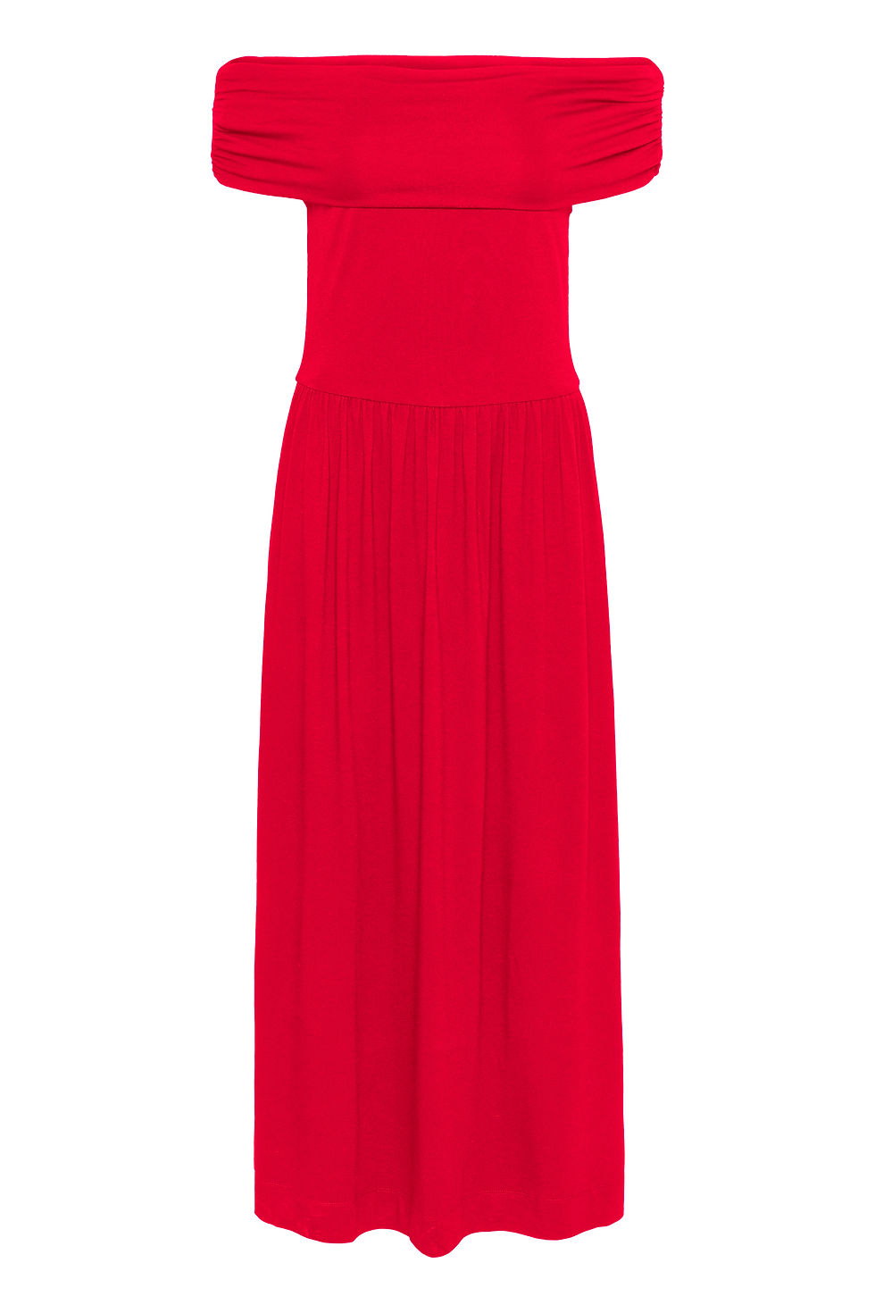 Thumbnail: Hanadi Off Shoulder Jurk Rood