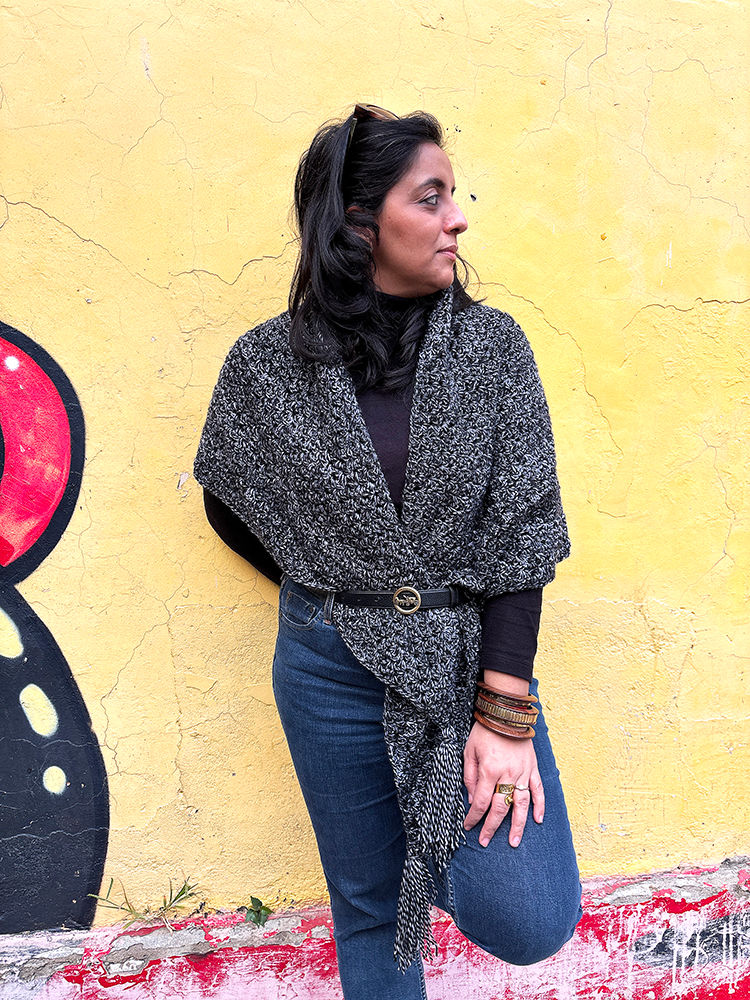 Thumbnail: Charcoal Story Crochet Wrap