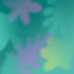 Grüne Hintergrundgestaltung mit verschiedenen Blumen und Blättern, die eine lebendige und fröhliche Atmosphäre schaffen