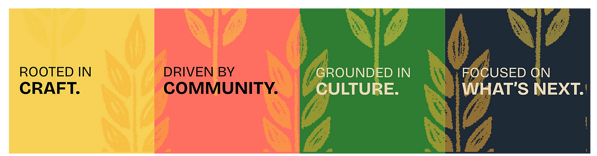 Our Pillars - craft, community and culture.