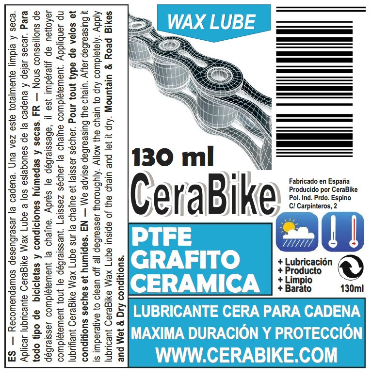 Miniatura: CERABIKE PACKLUBE. PACK OF CHAIN LUBRICANTS.
