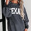 Thumbnail: Texas Ribbed Knit Round Neck Pullover Sweatshirt