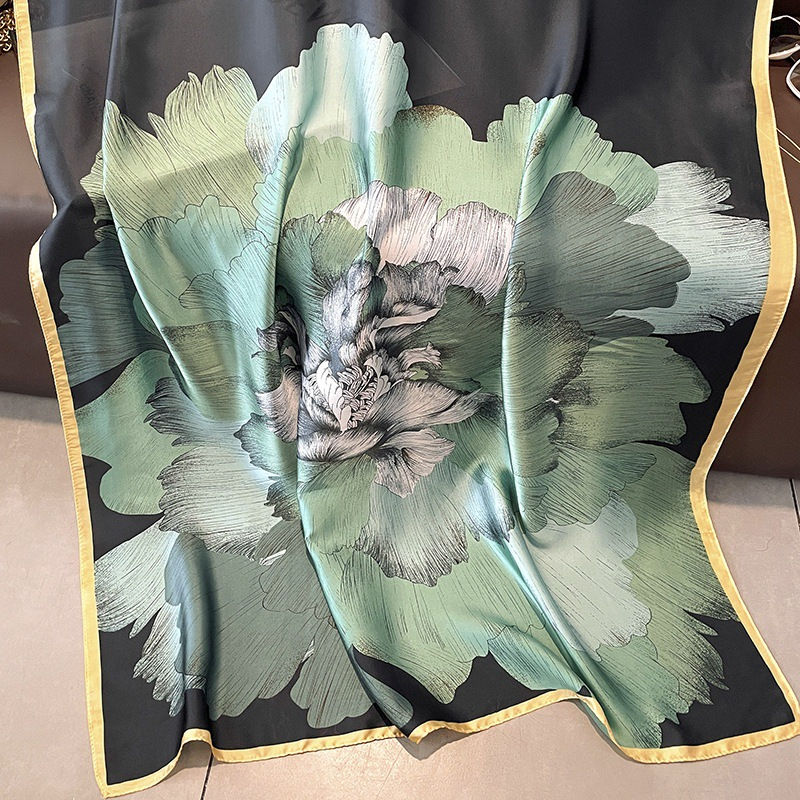 Thumbnail: Fashion Silk Scarf Women's Printed Shawl Sunscreen Scarf