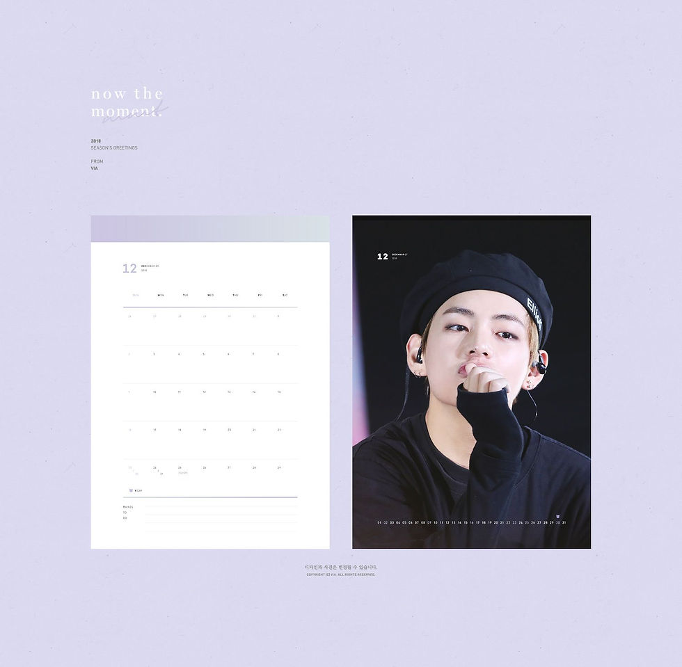 Thumbnail: BTS V NOW THE MOMENT Season Greeting by @.kimtaehyung_net