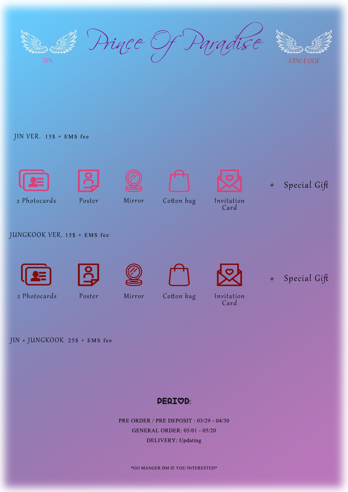 BTS Jin & Jungkook 'PRINCE OF PARADISE'