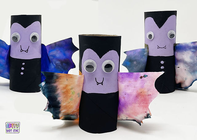 TP Roll Vampire craft instructions.