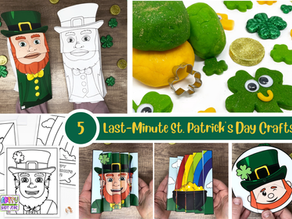 5 fun and unique last minute St. patrick's Day crafts for kids.