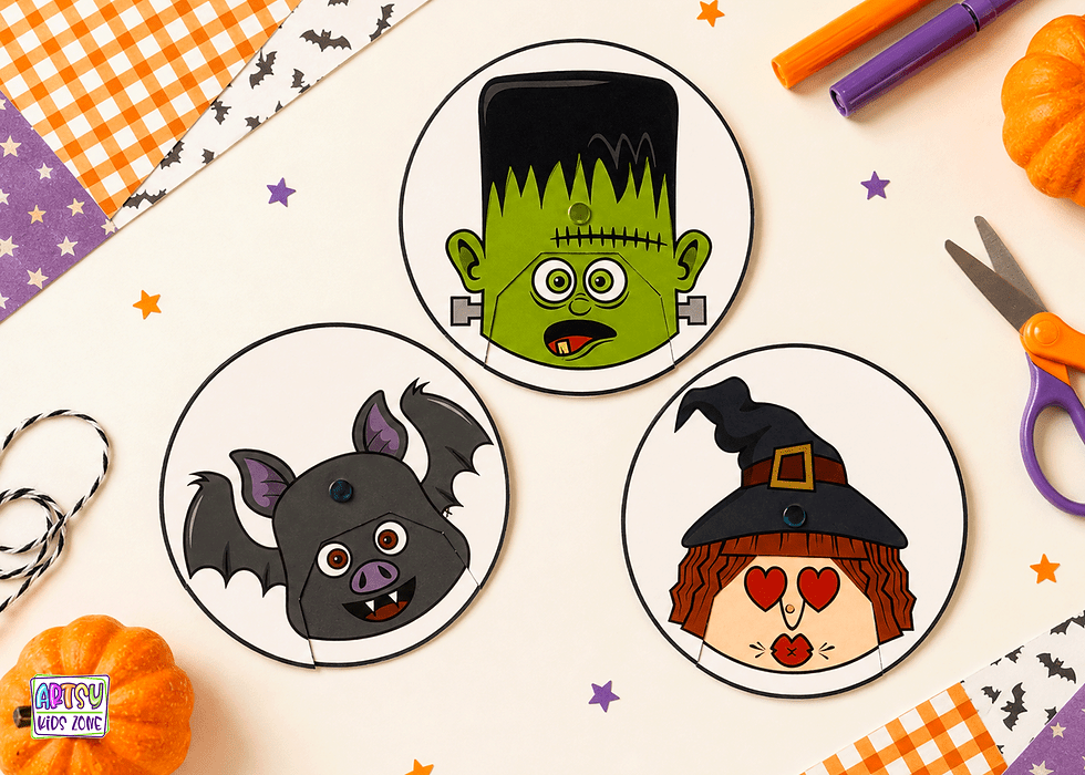 Set of three emotions spinners.