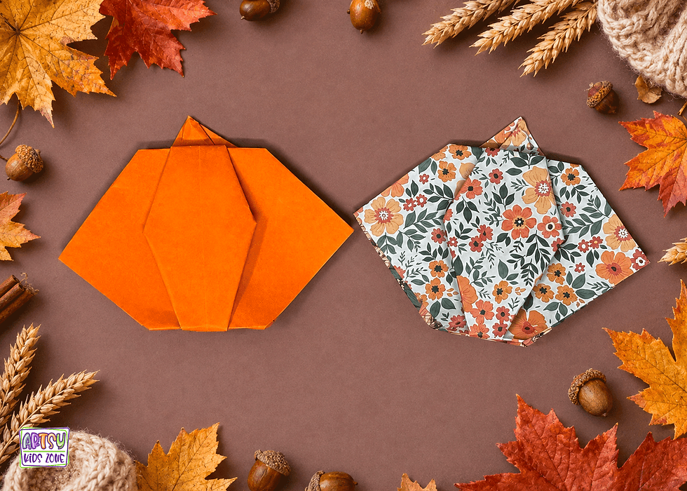 Fall Pumpkin Origami.