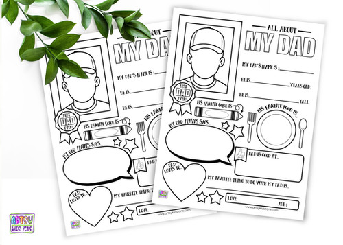 Printable All About My Dad Questionnaire – Father’s Day Keepsake Craft ...