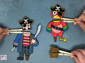 Pirate Clothespin Puppets